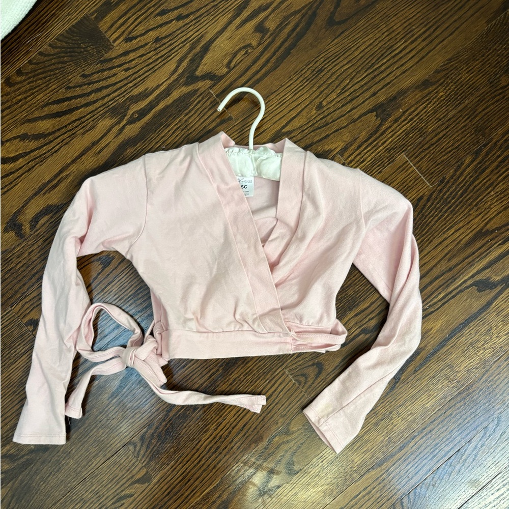 Pink Wrap-Style Dance Cover-Up